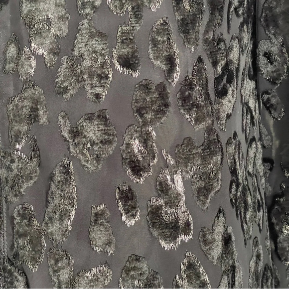 J Crew Flutter Hem Drop Waist Leopard Print Shimmer Velvet Burnout Dress Sz 2T - Picture 9 of 12